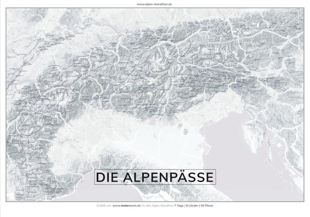 Carte des Cols Alpins